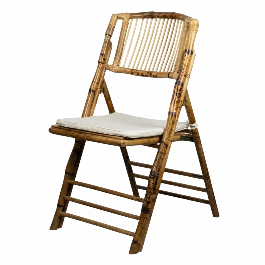 silla bambu cojin