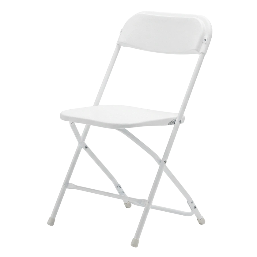 silla plegable blanca