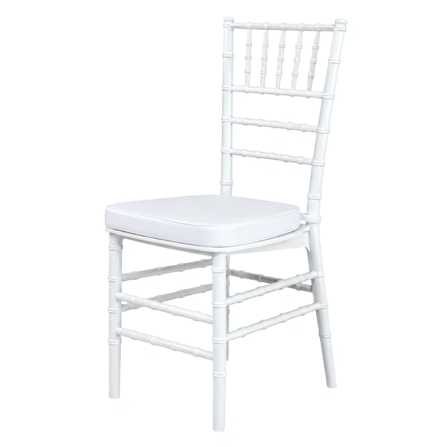 silla tiffany blanca cojin