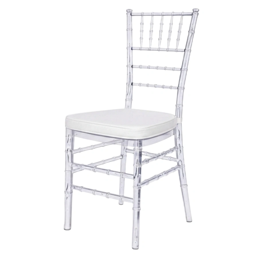 silla tiffany transparente cojin